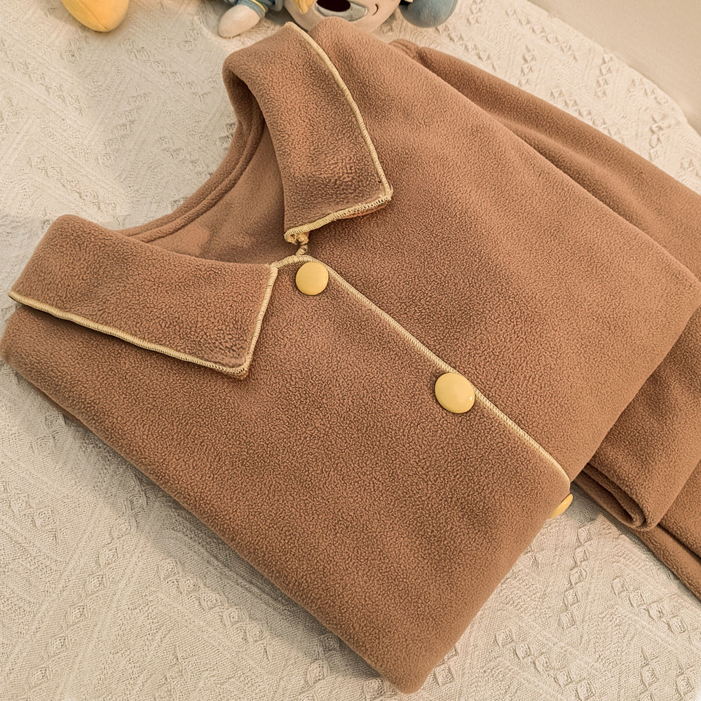 简约加厚摇粒绒家居服