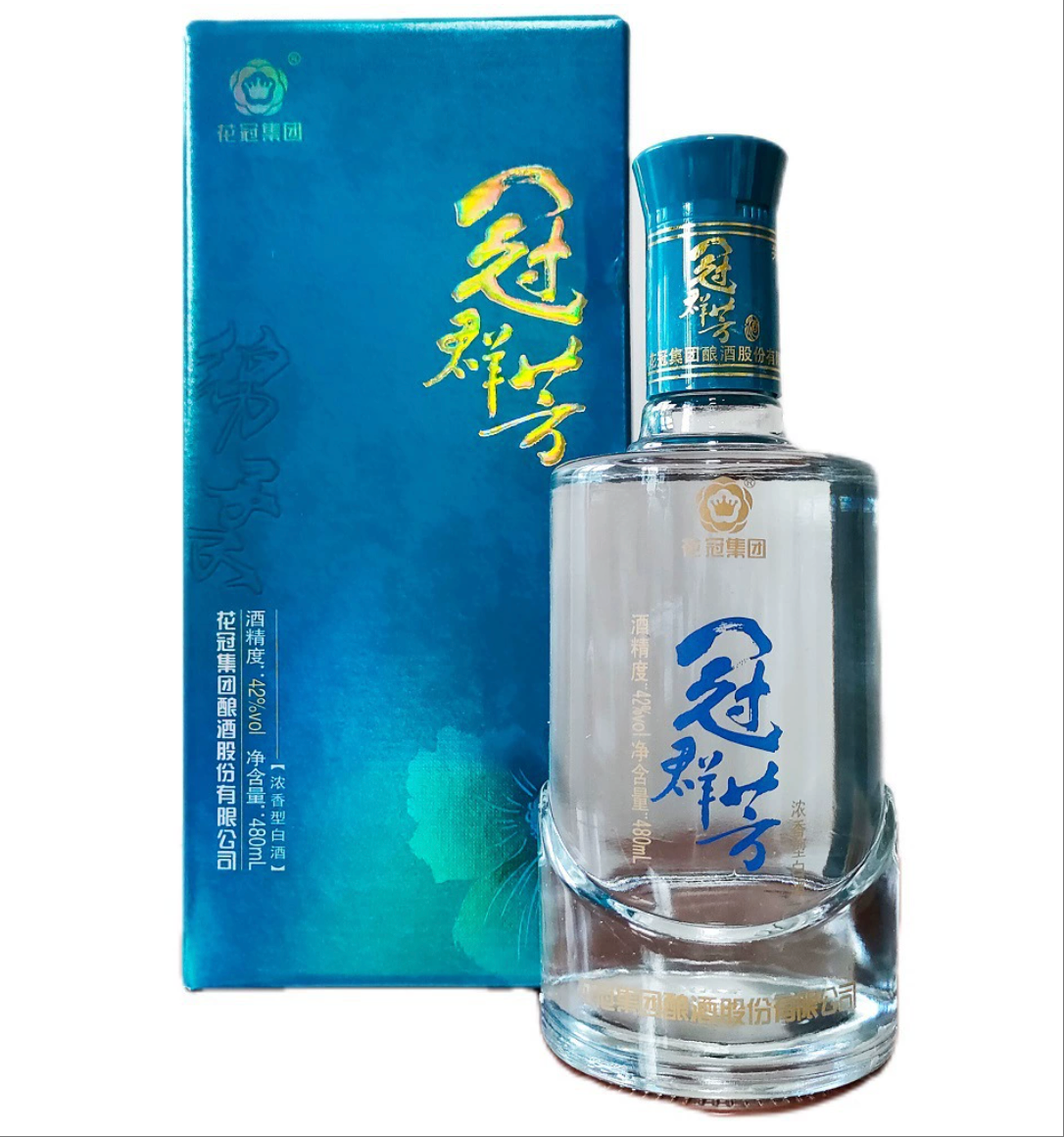 花冠集团 冠群芳升级版（蓝）纯粮优级酒42度480ml