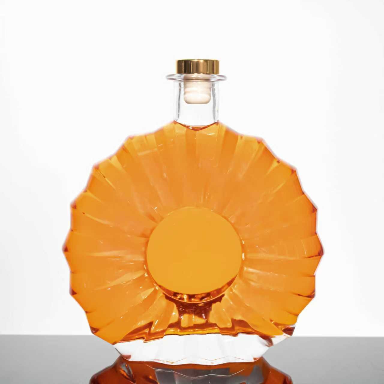 向日葵造型定制-玻璃瓶 优质伏特加、威士忌玻璃瓶
