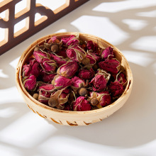 菏泽红玫瑰金边花冠花瓣花粉冻干墨红玫瑰花茶