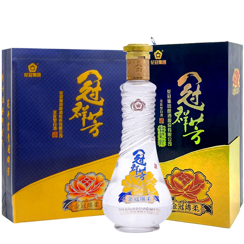 冠群芳花冠酒 金冠绵柔浓香型菏泽白酒36.9度480ml*2