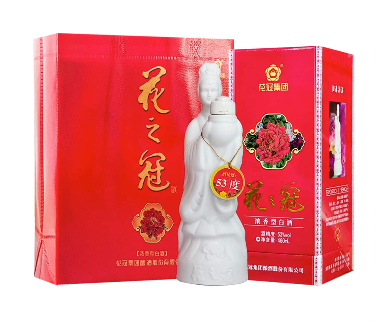 花冠酒花之冠花仙子 53度460ml*6瓶浓香型菏泽纯粮白酒节日送礼