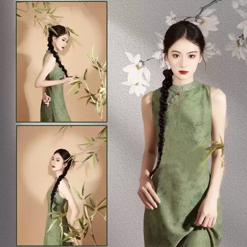 马尾假发女新中式国风麻花长辫子温婉气质网红拳击辫仿真假发辫子